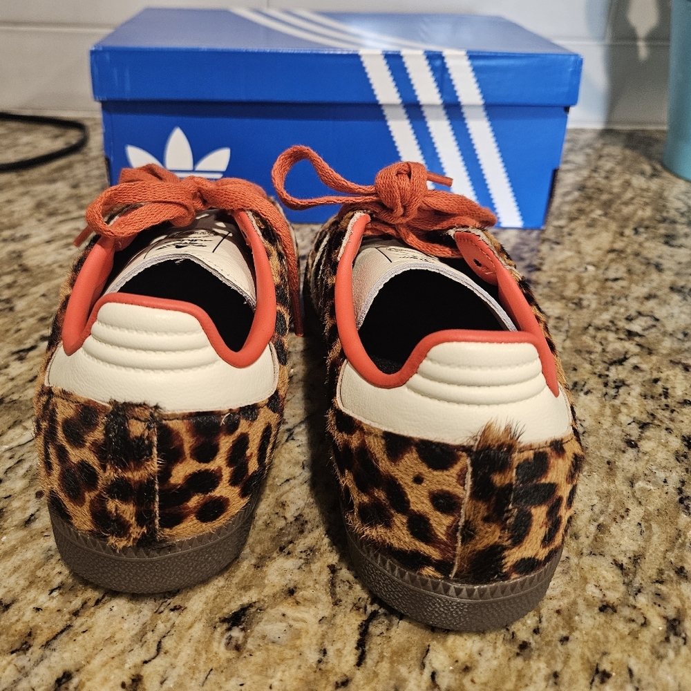 Adidas Originals Samba Leopard Print and Orange Accents, 7 - Picture 6 of 9